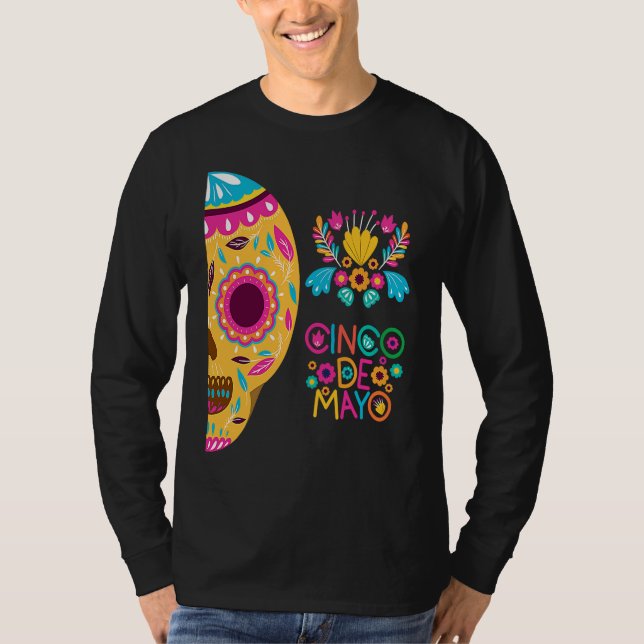 Cinco De Mayo Burritos  Mexico Tacos and Avocado   T-Shirt (Vorderseite)