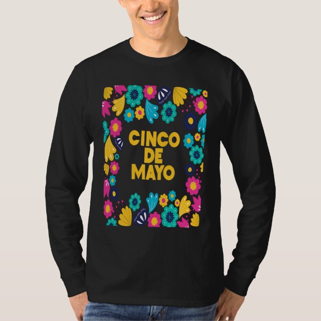Cinco De Mayo Burritos  Mexico Tacos and Avocado   T-Shirt (Vorderseite)