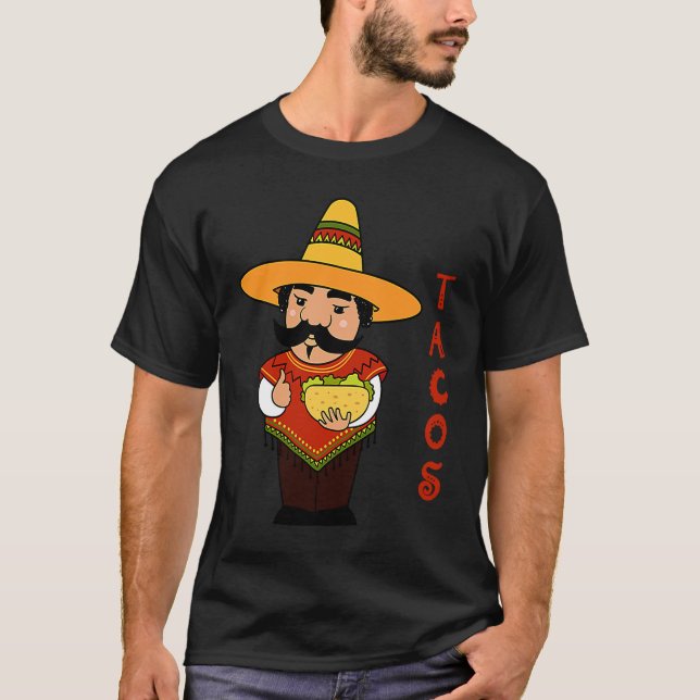 Cinco De Mayo Burritos  Mexico Tacos and Avocado   T-Shirt (Vorderseite)