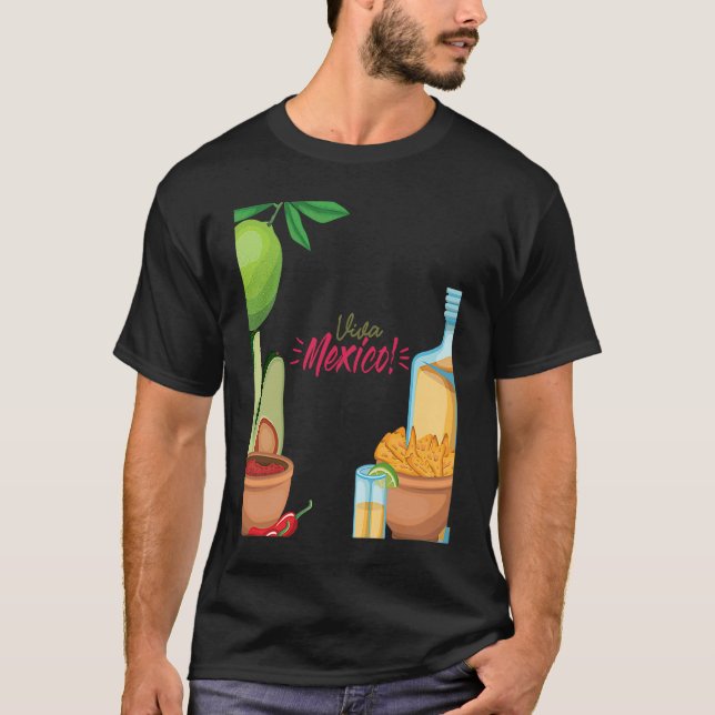 Cinco De Mayo Burritos  Mexico Tacos and Avocado   T-Shirt (Vorderseite)