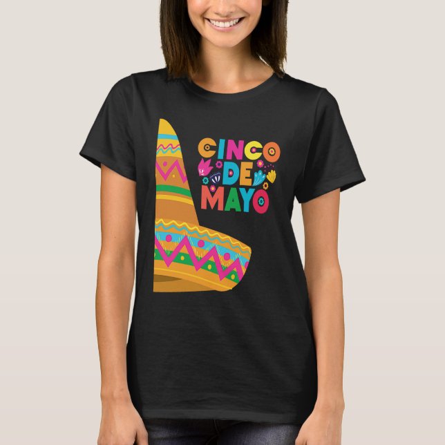 Cinco De Mayo Burritos  Mexico Tacos and Avocado   T-Shirt (Vorderseite)
