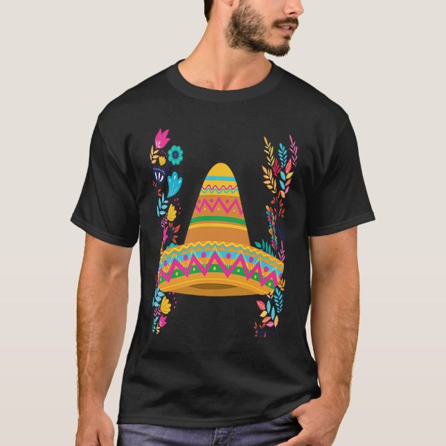 Cinco De Mayo Burritos  Mexiko Tacos und Avocado   T-Shirt (Vorderseite)