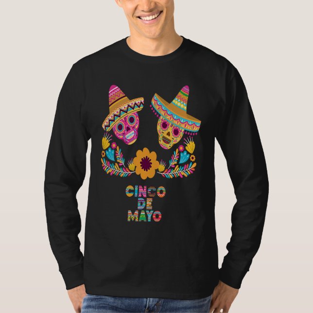 Cinco De Mayo Burritos  Mexiko Tacos und Avocado   T-Shirt (Vorderseite)
