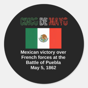 Cinco de Mayo Byttle von Puebla 5. Mai Mexikanisch Runder Aufkleber