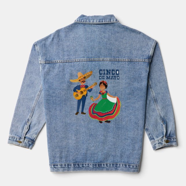 Cinco de mayo cactus - Cinco De Mayo Jeansjacke (Rückseite)