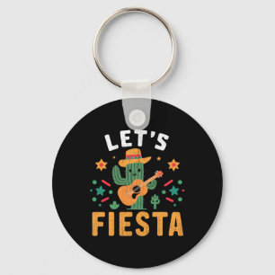 Cinco de Mayo Cactus Gitarre für Männer Frauen Schlüsselanhänger