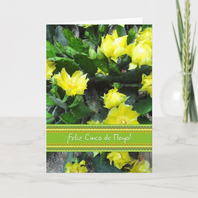 Cinco de Mayo Cactus in Full Bloom (Spanisch) Karte (Vorderseite)