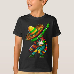 Cinco De Mayo Cactus Mexican Poncho Sombrero Hat B T-Shirt