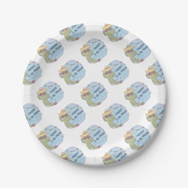 Cinco de mayo cactus pappteller (Vorderseite)