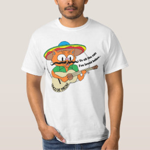 Cinco De Mayo Cartoon Cat Funny T-Shirt