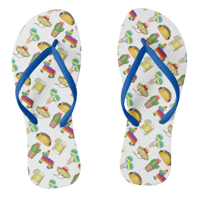 Cinco de Mayo Celebration Fiesta Party Print Flip Flops (Fußbett)