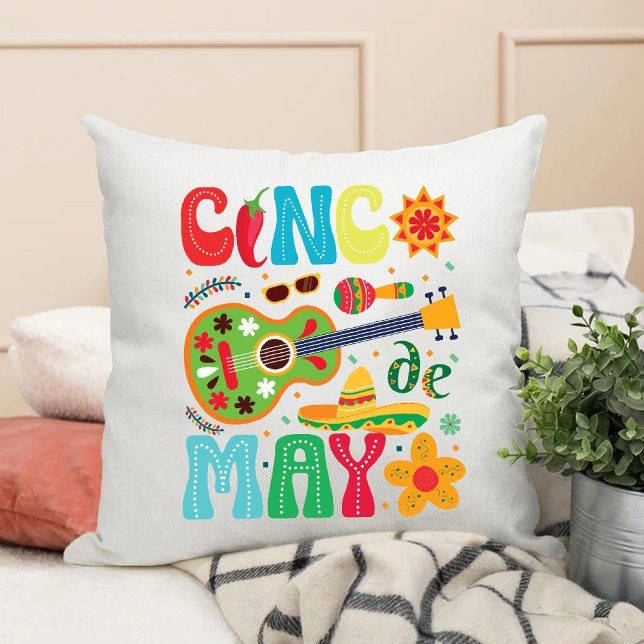 Cinco De Mayo Celebration mexicisches Thema Kissen (Cinco De Mayo Celebration mexican theme Throw Pillow)