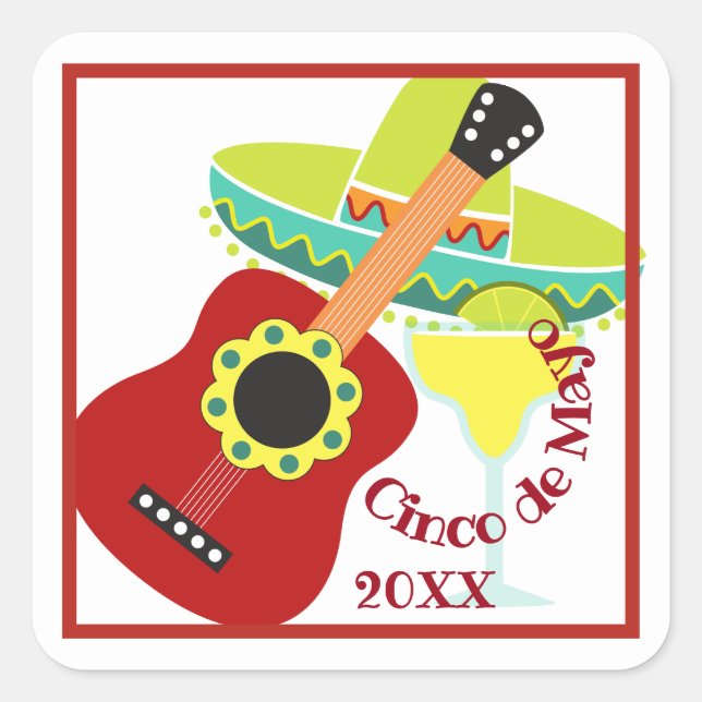 Cinco de Mayo Celebration Sticker (Vorderseite)