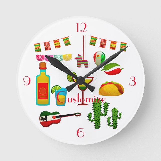 Cinco de Mayo Celebration Thunder_Cove Runde Wanduhr (Vorderseite)