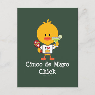 Cinco de Mayo Chick Postcard Postkarte