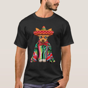 Cinco de Mayo Chihuahua Hunde mit Poncho und Som T-Shirt
