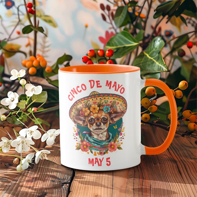 Cinco de Mayo Chihuahua Wearing Sombrero & Serape Tasse (Von Creator hochgeladen)