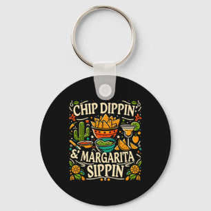 Cinco de Mayo - Chip Dipping und Margarita Sipping Schlüsselanhänger