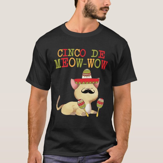 Cinco De Mayo  Cinco De Meow Wow Tees Cat  Kids (Vorderseite)