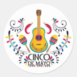 Cinco De Mayo Classic Round Sticker