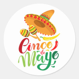Cinco De Mayo Classic Round Sticker