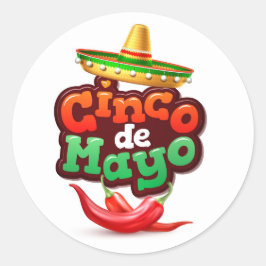 Cinco De Mayo Classic Round Sticker