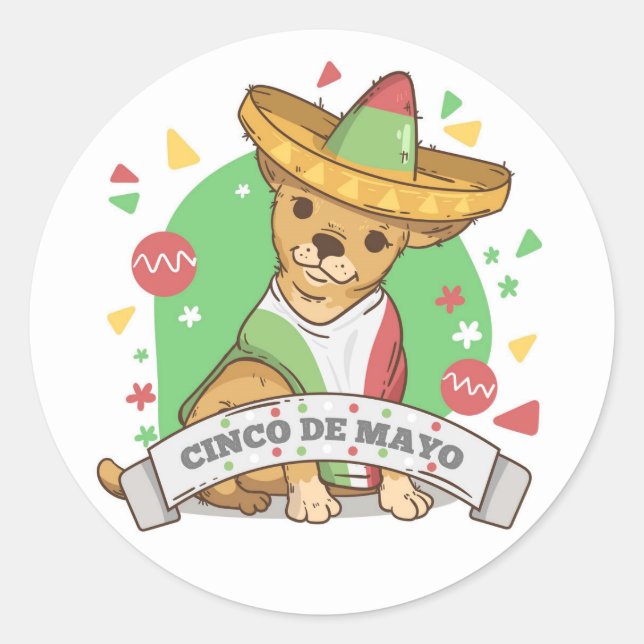 Cinco De Mayo Classic Round Sticker (Vorderseite)