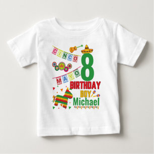 Cinco de Mayo Colorful Birthday Boy Fiesta Party Baby T-shirt