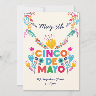 Cinco de Mayo Colorful Einladung