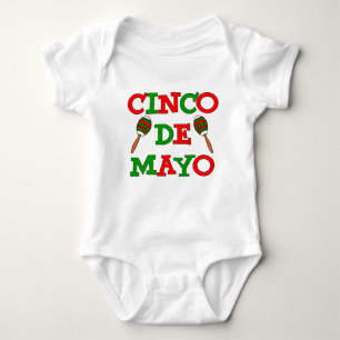Cinco De Mayo Colorful Maracas Baby Strampler