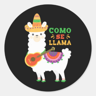 Cinco De Mayo Como Se Llama Shirt Funny What's you Runder Aufkleber