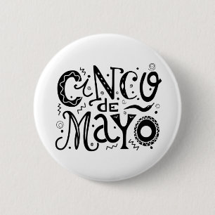 Cinco De Mayo Cool Typografie Button