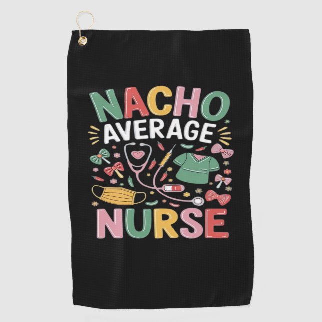Cinco De Mayo Coquette Bow Nacho Average Nurse Nur Golfhandtuch (Vorderseite)