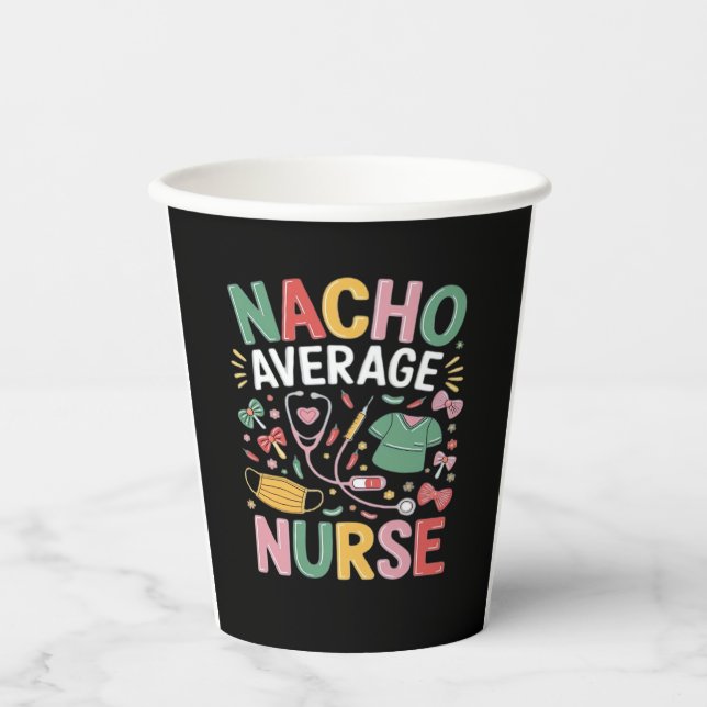 Cinco De Mayo Coquette Bow Nacho Average Nurse Nur Pappbecher (Vorderseite)