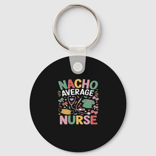 Cinco De Mayo Coquette Bow Nacho Average Nurse Nur Schlüsselanhänger (Vorderseite)