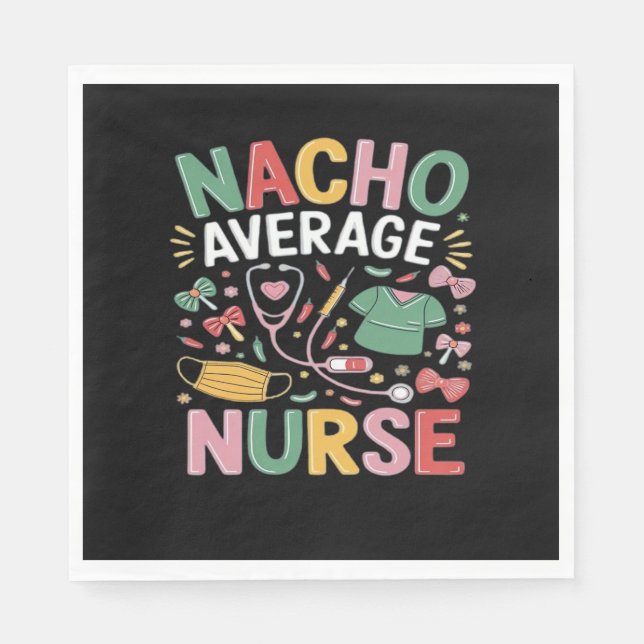 Cinco De Mayo Coquette Bow Nacho Average Nurse Nur Serviette (Vorderseite)