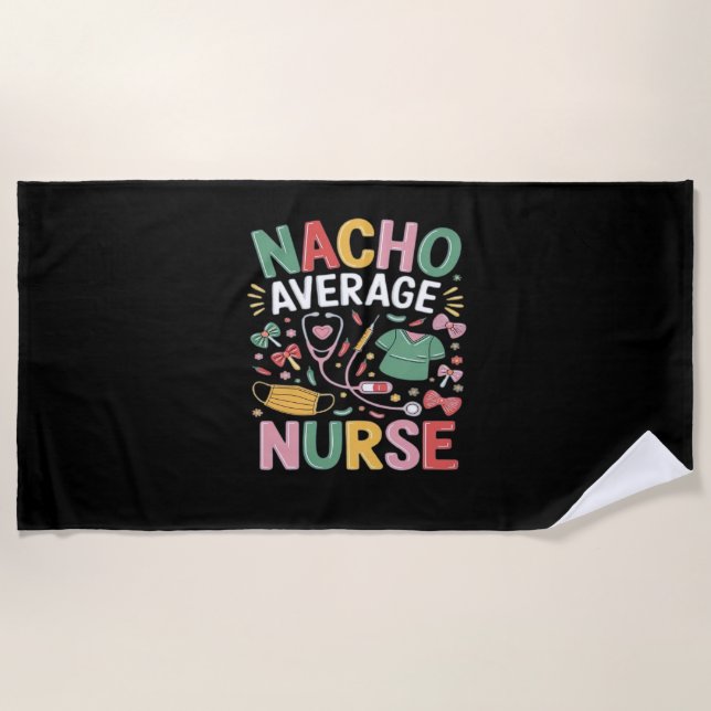 Cinco De Mayo Coquette Bow Nacho Average Nurse Nur Strandtuch (Vorderseite)