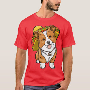 Cinco De Mayo Corgi Funny Women Dog Liebe Mexikani T-Shirt