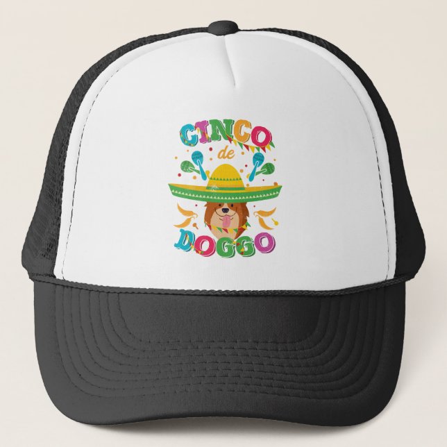 Cinco De Mayo Corgi-Hund Truckerkappe (Vorderseite)