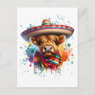 Cinco de Mayo Cow Postkarte