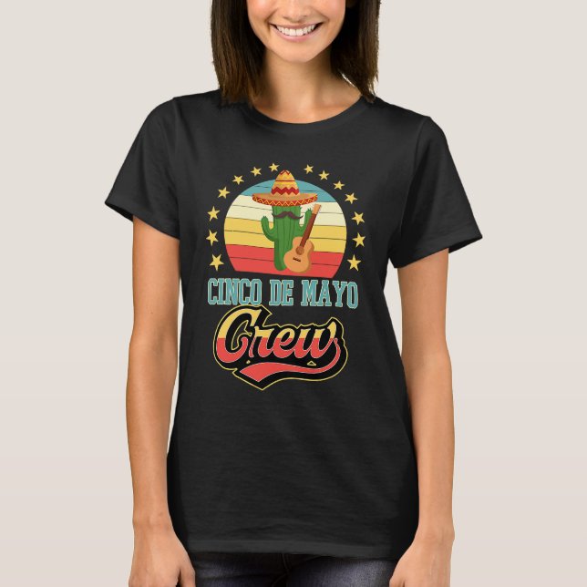 Cinco De Mayo Crew Matching Group Sombrero Mariach T-Shirt (Vorderseite)