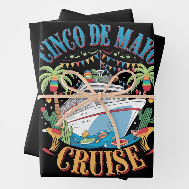 Cinco De Mayo Cruise Mexiko Schiff Fiesta Geschenkpapier Set (Beispiel)