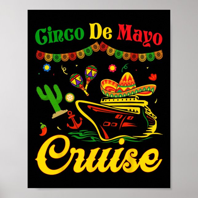 Cinco De Mayo Cruise Squad Group Matching Mexiko Poster (Vorne)