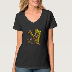 Cinco De Mayo Dabbing Betrunkener Onkel Frauen Mex T-Shirt