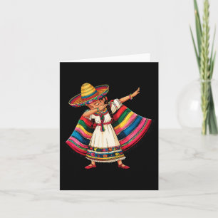 Cinco De Mayo Dabbing Mexican Girls Sombrero Ponch Karte