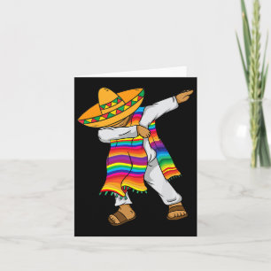 Cinco De Mayo Dabbing Mexican Poncho Kinder Kleink Karte