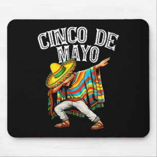 Cinco De Mayo Dabbing Mexican Poncho Sombrero Hat Mousepad