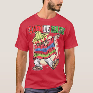 Cinco De Mayo Dabbing Mexican Poncho T-Shirt