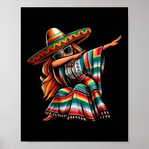 Cinco De Mayo Dabbing Mexikanische Frauen Funny Ci Poster
