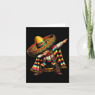 Cinco De Mayo Dabbing Mexikanischer Boy Dance Fu Karte